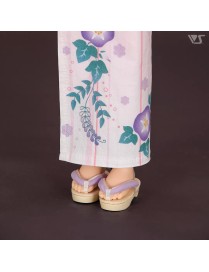 Modern Drawstring Bag & Geta Sandals Set (Light Pink) / Mini