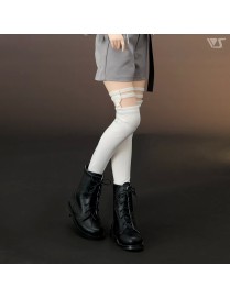 SD Long Socks with Suspenders (White)