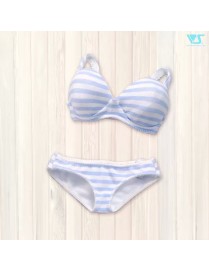 Striped Underwear Set L (Blue)