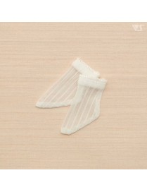SDM Sheer Socks / Mini (White / Stripe)
