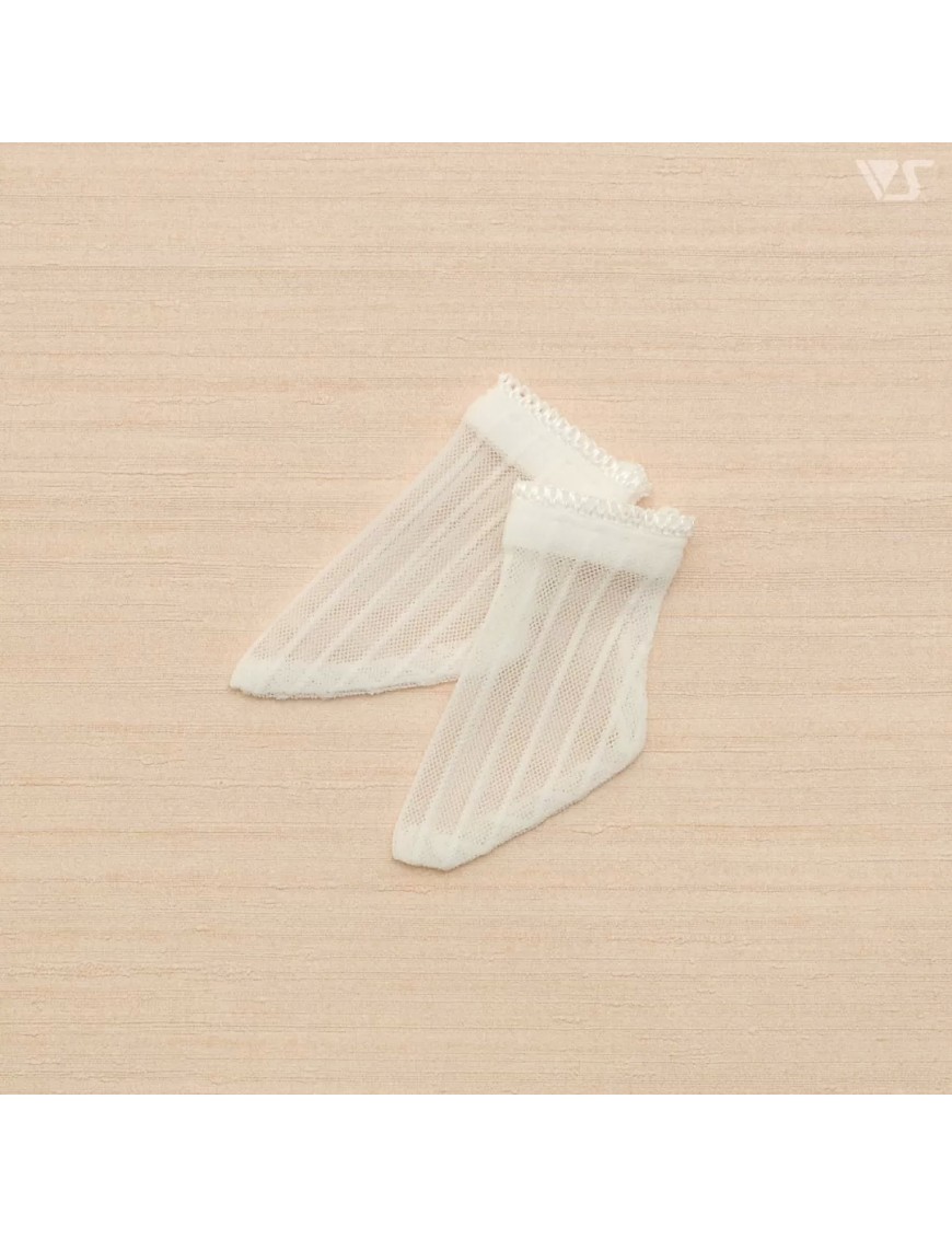 SDM Sheer Socks / Mini (White / Stripe)