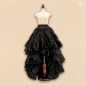 Reversible Princess Pompon Skirt (Black / Lace)