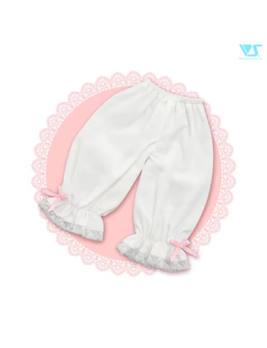 White Bloomers (with Pink Satin Ribbon)