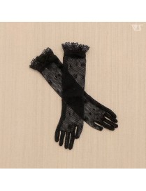 Lace Gloves (Long / Black)