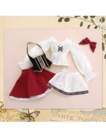 Red Folklore Set (with a Hair Bow)