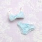 Triangle Bra & Panties Set / Mini (Blue Plaid)