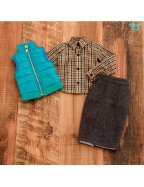 Day Camp Down Vest Set | Dollfie Dream Outfit | Papattes Store