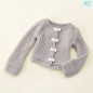 Cardigan (Gray / Bow Button)