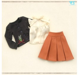 Lily of the Valley Cardigan & Pleated Skirt Set / Mini