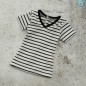 SD17B V-Neck T-Shirt (Striped / White)