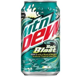 Mountain Dew USA Baja Blast - Sabor a lima tropical