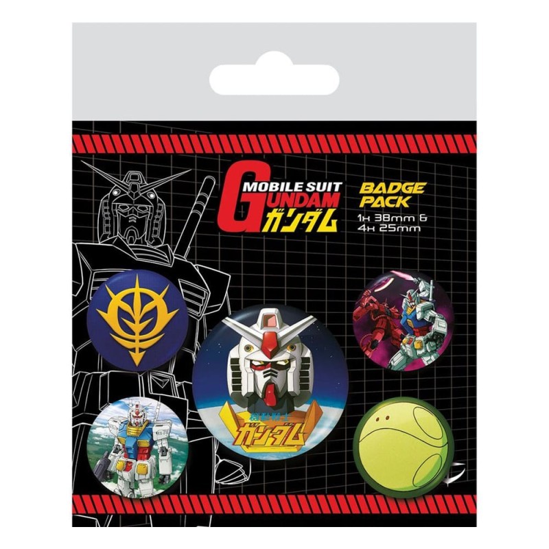 Mobile Suit Gundam - Pack de 5 Badges Intergalactic | Achat en Ligne