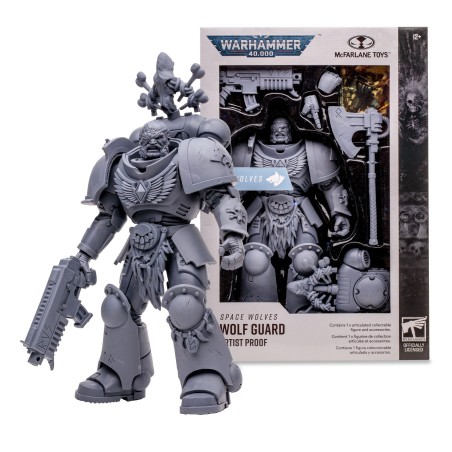 Figura della guardia del lupo degli Space Wolves (prova d'artista) - Warhammer 40k