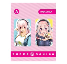 Super Sonico 2-Pin Pack Set A | Official Metal Badges