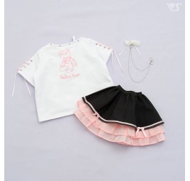 Patchwork Bear T & Skirt Set