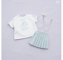 Patchwork Bear T & Skirt Set / Mini