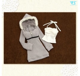 Gray Knit Dress Set