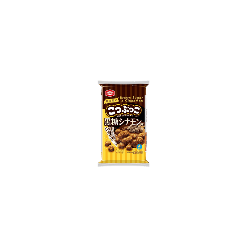 KOTSUBUKKO KOKUTO CINNAMON 80g - Crackers de Riz Japonais au Sucre Brun et à la Cannelle