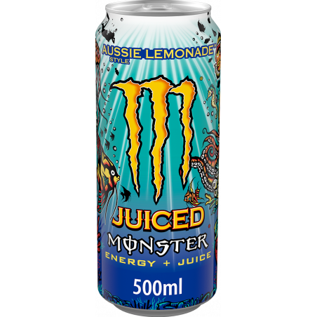 Monster Energy Juiced Aussie Lemonade 500ml - Refreshing Lemon Energy