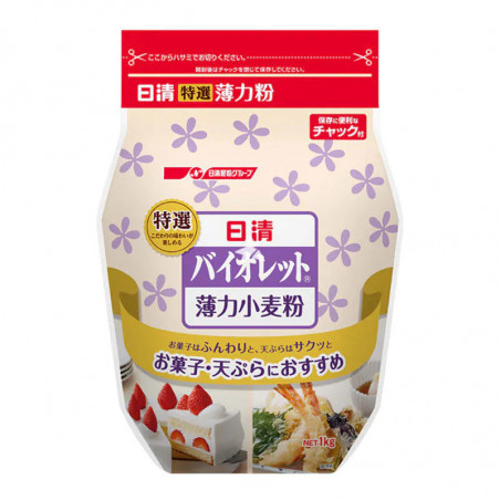 Nissin Hakurikiko Violet - Japanisches Weichweizenmehl 1kg