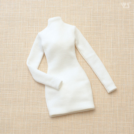 Kopie von Ribbed High Neck Knit Dress (Black)