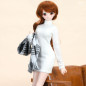 Kopie von Ribbed High Neck Knit Dress (Black)