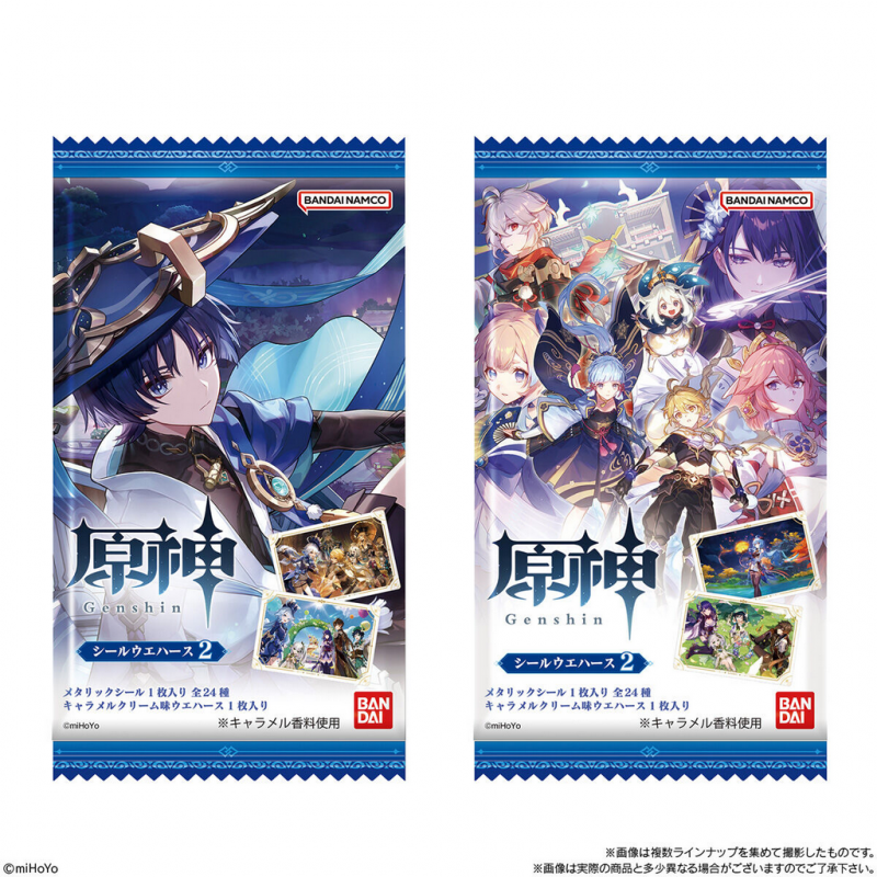 Genshin Impact Sticker Wafer Vol.2 – Autocollants Métalliques & Gaufrettes par Bandai