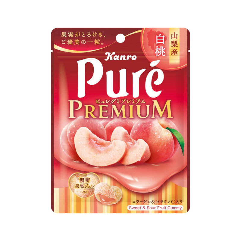 Premium Yamanashi Weiße Pfirsich Gummy Püree | Japanischer Fruchtsnack