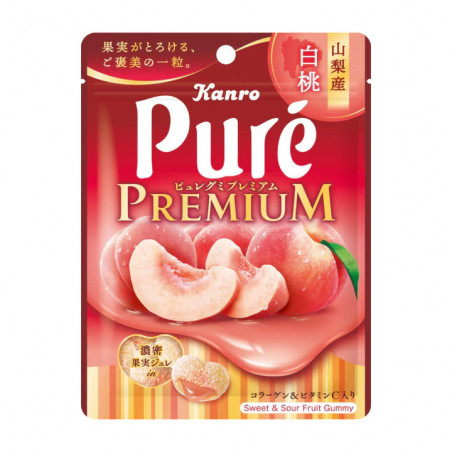 Premium Yamanashi Weiße Pfirsich Gummy Püree | Japanischer Fruchtsnack