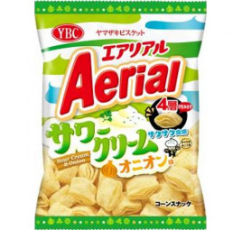 YBC Aerial Sour Cream & Onion 65g – Crispy 4-Layer Corn Snack with Tangy Flavor