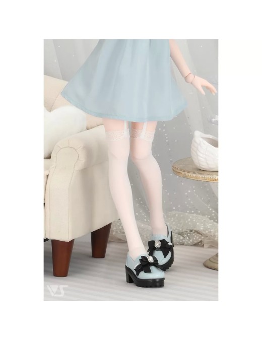 SD Garter Socks (White / Lace)
