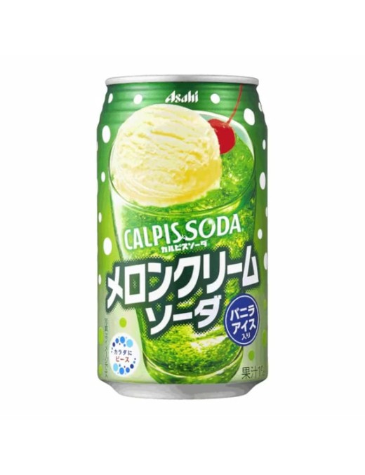 Calpis Melon Cream Soda Can :  boisson japonaise rafraîchissante