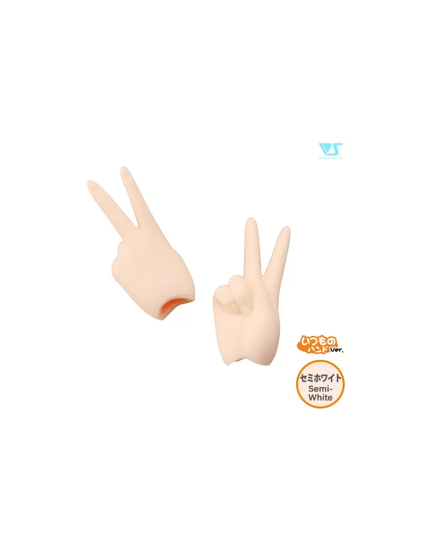 DDII-H-02-SW / Scissors/Peace Hands / Semi-White