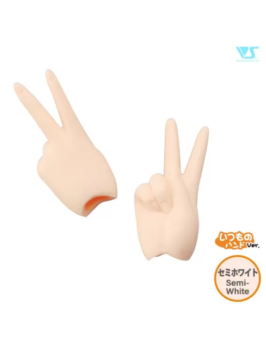 DDII-H-02-SW / Scissors/Peace Hands / Semi-White